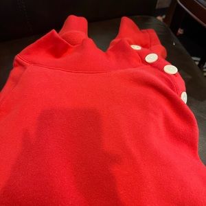 J. Crew red sweatshirt with plaid accent XL